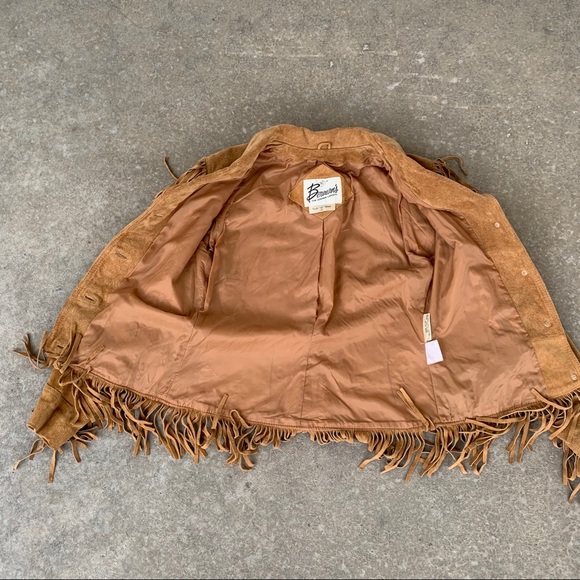 SOLD Vintage Berman’s Fringe Leather Jacket - Picture 5 of 7
